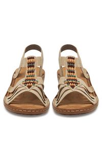 Rieker Sandały 60851-62 Beżowy. Kolor: beżowy. Materiał: syntetyk, materiał #6