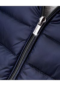 Hetrego - HETREGO - Granatowy płaszcz puchowy Doroty. Kolor: niebieski. Materiał: puch. Długość: długie. Sezon: zima #9