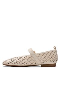 Clarks Półbuty Fawna Jane 26181230 Écru. Materiał: skóra