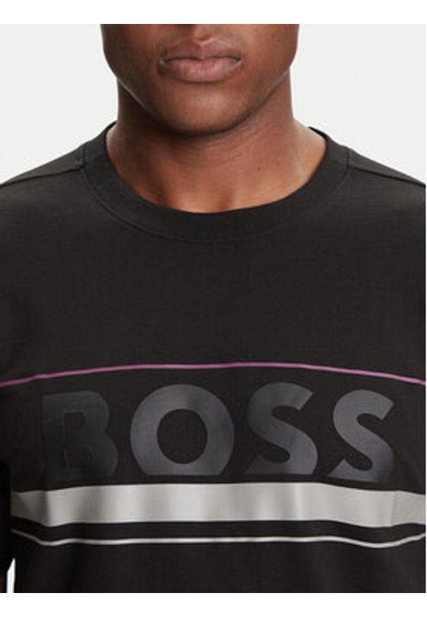 BOSS T-Shirt Iconic Zone 50550113 Czarny Regular Fit. Kolor: czarny. Materiał: bawełna
