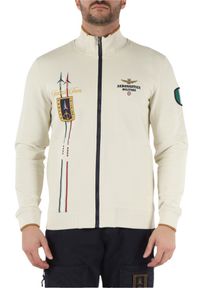 Aeronautica Militare - AERONAUTICA MILITARE Beżowa bluza męska Embroidered Frecce Tricolori. Kolor: beżowy #4