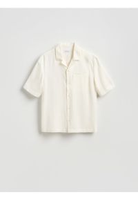 Reserved - Koszula comfort fit z lyocellu - biały. Kolor: biały. Materiał: tkanina
