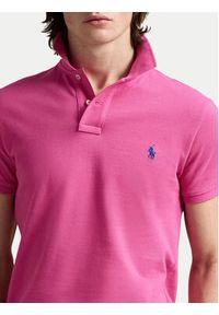 Polo Ralph Lauren Polo 710536856447 Różowy Slim Fit. Typ kołnierza: polo. Kolor: różowy. Materiał: bawełna #5