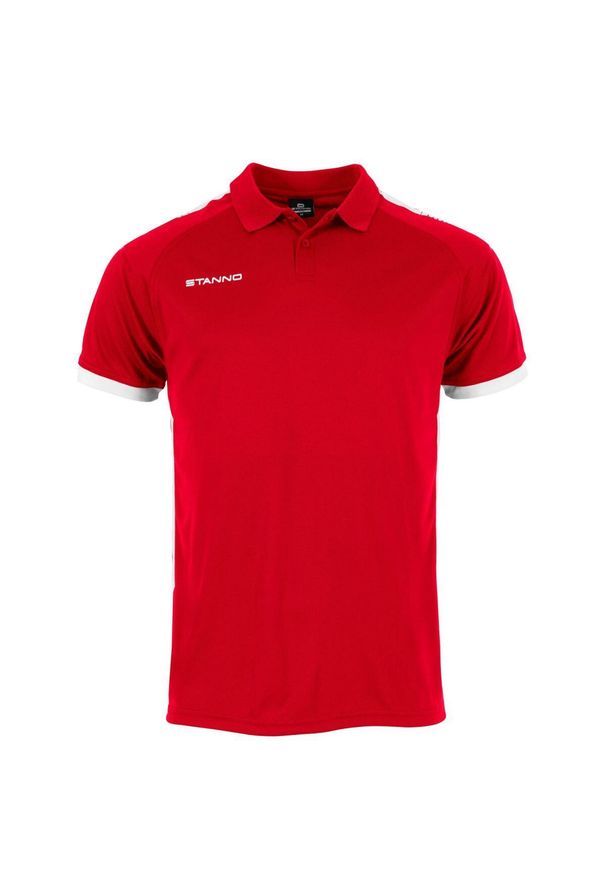 STANNO - Polo Stanno First. Typ kołnierza: polo. Kolor: czerwony, biały, wielokolorowy. Materiał: poliester. Styl: klasyczny