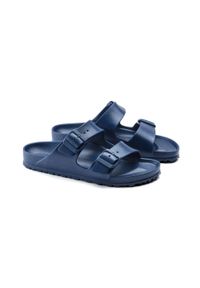 Klapki damskie Birkenstock Arizona Eva. Zapięcie: bez zapięcia. Kolor: niebieski. Materiał: syntetyk, materiał. Szerokość cholewki: normalna. Sport: turystyka piesza, pływanie, fitness