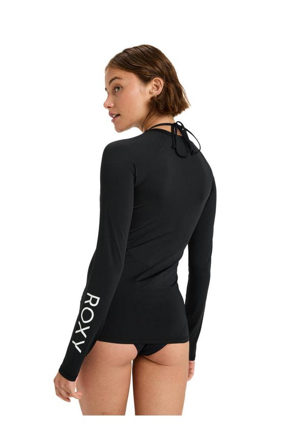 Roxy - Koszulka rash vest z zamkiem i długim rękawem dla Kobiety NEW ESSENTIALS Czarny. Kolor: brązowy, zielony, wielokolorowy, szary. Materiał: elastan, poliester, materiał. Długość: długie