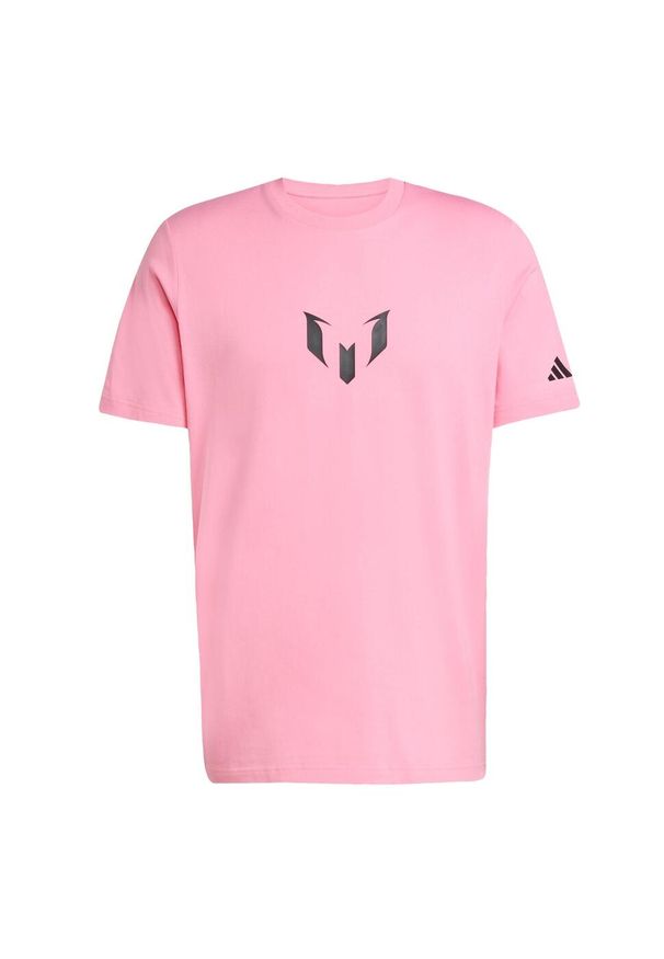 Adidas - Koszulka z grafiką Messiego. Kolor: różowy. Sport: piłka nożna