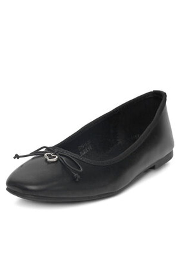 DeeZee Baleriny Z869-1 Czarny. Kolor: czarny. Materiał: skóra