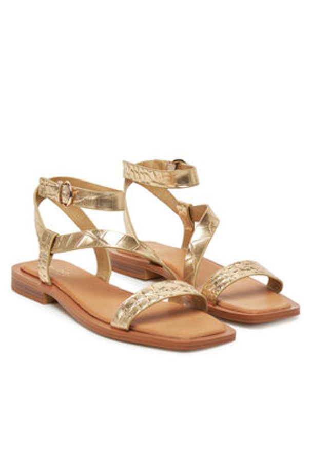 Aldo Sandały Grugar 13966798 Złoty. Kolor: złoty. Materiał: skóra