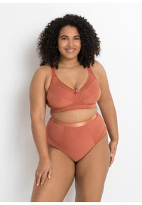 bonprix - Biustonosz minimizer bez fiszbinów z wyściełanymi ramiączkami. Kolor: brązowy. Rodzaj stanika: różne sposoby noszenia, wyściełane miseczki #3