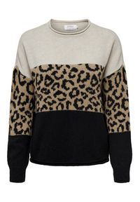 only - ONLY Sweter Jade 15294969 Beżowy Regular Fit. Kolor: beżowy. Materiał: syntetyk #5