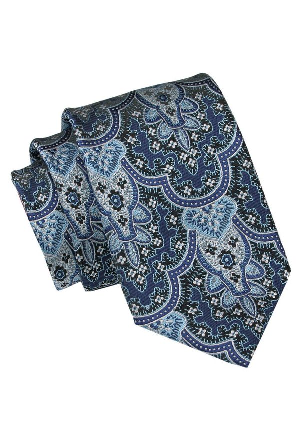 Męski Krawat Angelo di Monti - Odcienie Niebieskiego. Kolor: niebieski. Materiał: tkanina. Styl: elegancki, wizytowy