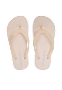 Calvin Klein Jeans Japonki Beach Sandal Flatform Logo YW0YW01092 Różowy. Kolor: różowy