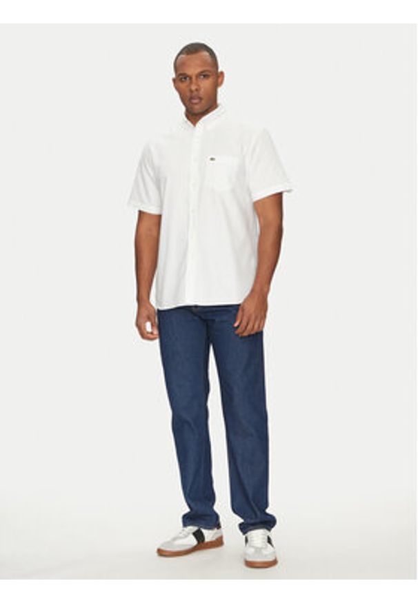 Lacoste Koszula CH1917 Biały Regular Fit. Kolor: biały. Materiał: bawełna
