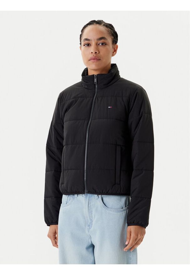 Tommy Jeans Kurtka przejściowa DW0DW20958 Czarny Regular Fit. Kolor: czarny. Materiał: syntetyk