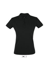 SOL'S - Damska koszulka polo Sol's Perfect. Typ kołnierza: polo. Kolor: czarny #1