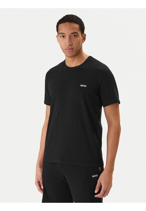 BOSS T-Shirt Mix&Match 50515312 Czarny Regular Fit. Kolor: czarny. Materiał: bawełna