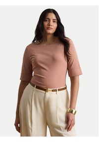Lauren Ralph Lauren - LAUREN RALPH LAUREN T-Shirt Judy 200654963203 Różowy Regular Fit. Kolor: różowy. Materiał: bawełna #7