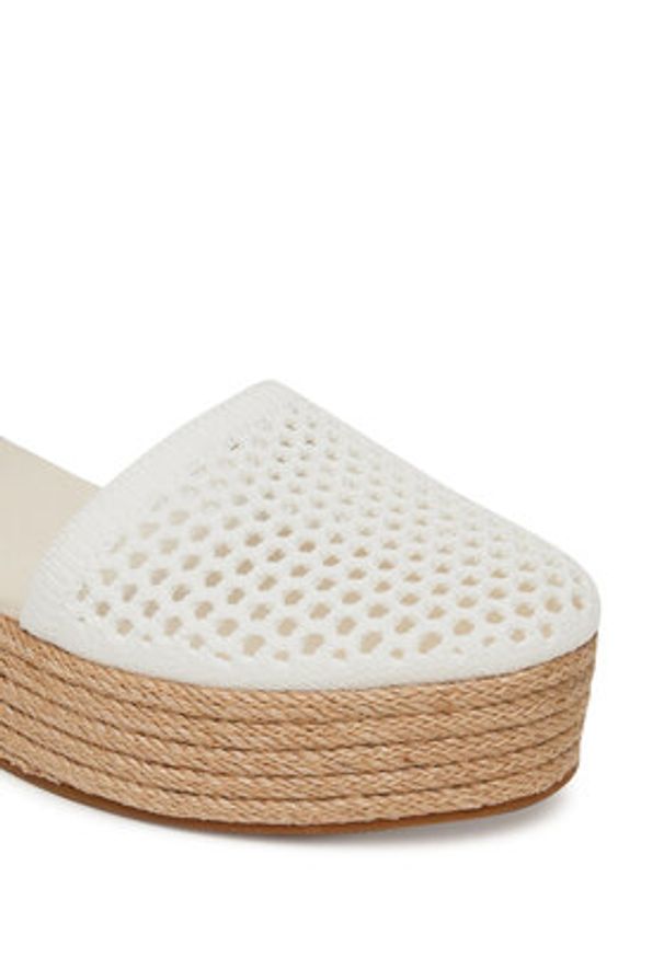TOMMY HILFIGER - Tommy Hilfiger Espadryle Knit Mesh Espadrille Platform FW0FW08743 Biały. Kolor: biały. Materiał: materiał. Obcas: na platformie