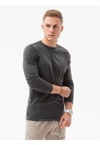 Ombre Clothing - Zestaw longsleeve męski z długim rękawem 2-pak - mix V2 Z43 - XXL. Kolor: czarny. Materiał: bawełna, materiał, skóra. Długość rękawa: długi rękaw. Długość: długie. Wzór: aplikacja, gładki, jednolity