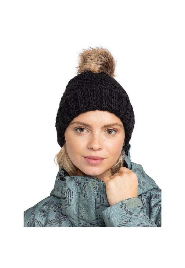 Roxy - Czapka z mankietem dla Kobiety BLIZZARD Czarny. Kolor: czarny. Materiał: dzianina, futro, polar, akryl, syntetyk