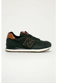 New Balance - Buty skórzane ML574NBI. Nosek buta: okrągły. Zapięcie: sznurówki. Kolor: czarny. Materiał: skóra. Szerokość cholewki: normalna. Model: New Balance 574 #1