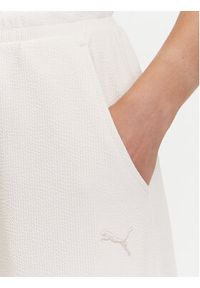 Puma Spodnie dresowe Her 685061 Beżowy Straight Fit. Kolor: beżowy. Materiał: bawełna #5