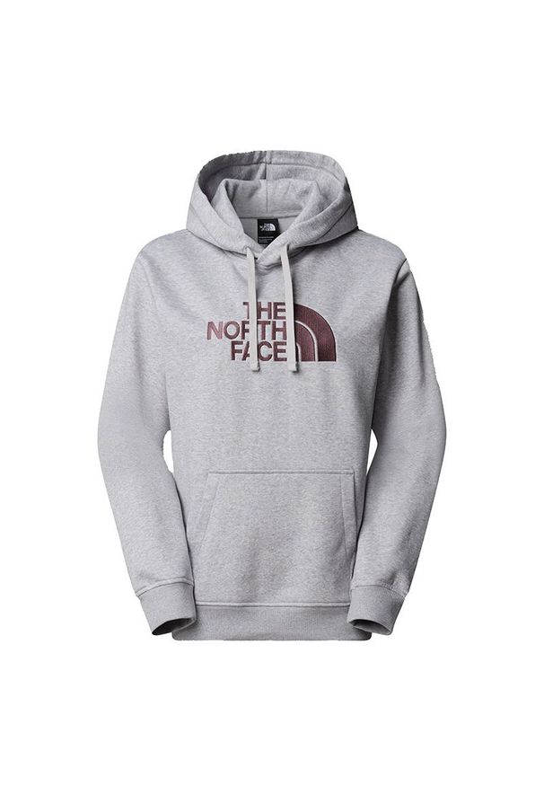 Bluza damska The North Face Drew Peak 0A89EHFB31 - szare. Kolor: szary. Materiał: poliester, bawełna. Styl: klasyczny. Sport: wspinaczka