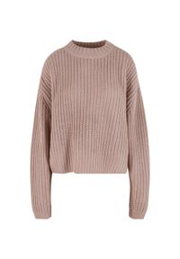 Damski sweter oversize Urban Classics Wide Basic. Kolor: różowy. Materiał: polar. Sezon: zima #1