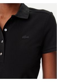 Lacoste Sukienka codzienna EF5473 Czarny Slim Fit. Okazja: na co dzień. Kolor: czarny. Materiał: bawełna. Typ sukienki: proste. Styl: casual #3