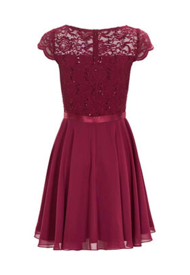 Swing Sukienka koktajlowa 77760510 Bordowy Regular Fit. Kolor: czerwony. Materiał: syntetyk. Styl: wizytowy