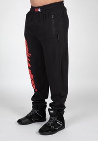GORILLA WEAR - Augustine Stara szkoła Spodnie - Czarny/Czerwony. Kolor: czerwony, wielokolorowy, czarny. Sport: fitness