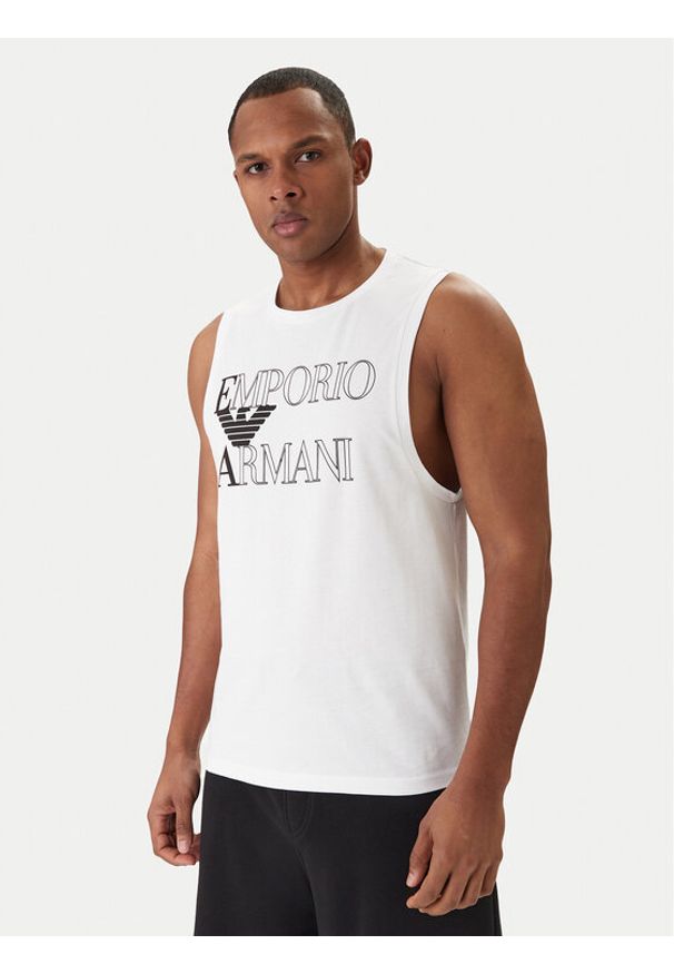 Emporio Armani Tank top EM000572 AF20434 U0002 Biały Regular Fit. Kolor: biały. Materiał: bawełna