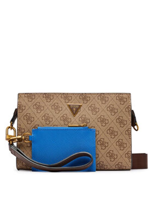 Guess Saszetka HMMILO P6157 Beżowy. Kolor: beżowy. Materiał: skóra