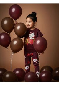Sinsay - Bawełniane legginsy ze wzorkiem The Aristocats - bordowy. Kolor: czerwony. Materiał: bawełna