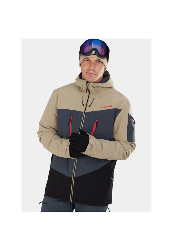 FUNDANGO - Kurtka Narciarska Męska Fundango Privet Allmtn. Kolor: szary, beżowy, wielokolorowy, czarny. Sezon: zima. Sport: narciarstwo