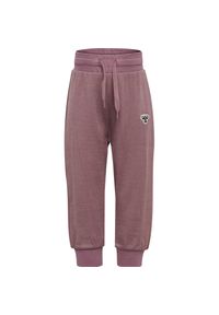 Dziecięce spodnie dresowe wełniane Hummel Mini Bee. Kolor: fioletowy. Materiał: wełna, dresówka #1