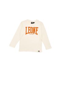 LEONE 1947 APPAREL - Dziecięcy t-shirt basic Leone z długim rękawem. Kolor: biały. Długość rękawa: długi rękaw. Długość: długie. Sport: joga i pilates