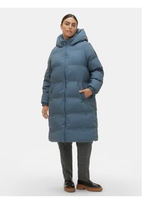 Vero Moda Curve Płaszcz zimowy 10297285 Niebieski Regular Fit. Kolor: niebieski. Materiał: syntetyk. Sezon: zima
