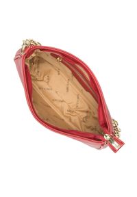 Wittchen - Torebka baguette na łańcuchu bordowa. Kolor: czerwony. Wzór: aplikacja. Materiał: skórzane. Rodzaj torebki: przez ramię