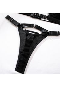 Intica - Biustonosz skrzyżowany z regulowanymi paskami komplet bielizny Jeanine. Kolor: czarny. Materiał: materiał, skóra #3