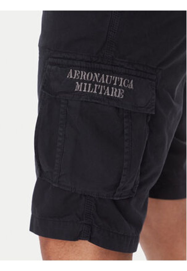 Aeronautica Militare Szorty materiałowe 251BE066CT1122 Granatowy Regular Fit. Kolor: niebieski. Materiał: bawełna