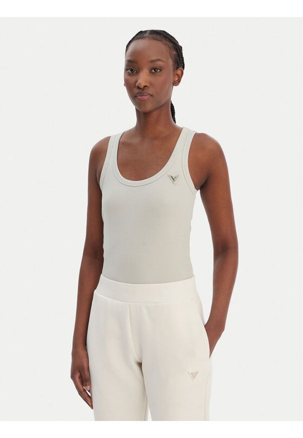 Guess Top V4YP06 K8RT2 Zielony Regular Fit. Kolor: zielony. Materiał: wiskoza