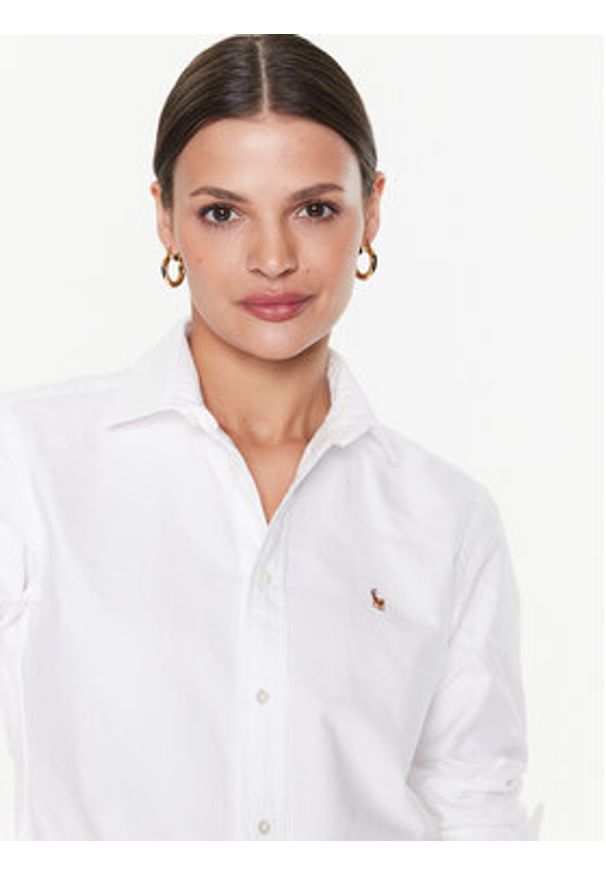 Polo Ralph Lauren Koszula 211891377003 Biały Regular Fit. Typ kołnierza: polo. Kolor: biały. Materiał: bawełna