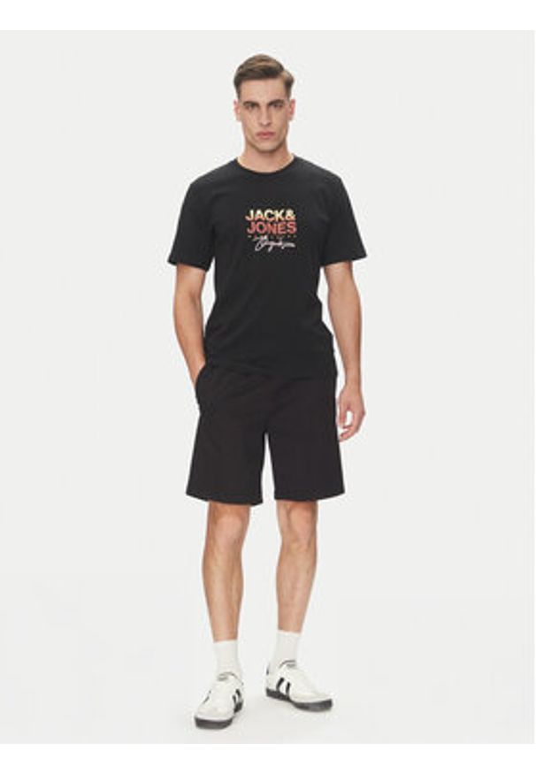 Jack & Jones T-Shirt Canggu 12281809 Czarny Regular Fit. Kolor: czarny. Materiał: bawełna