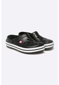 Crocs - Klapki Crocband. Nosek buta: okrągły. Kolor: czarny. Materiał: guma