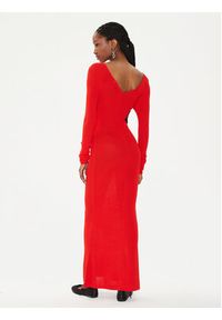 GESTUZ - Gestuz Sukienka dzianinowa 10908347 Czerwony Slim Fit. Kolor: czerwony. Materiał: wiskoza #5