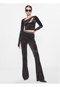 Versace Jeans Couture Spodnie materiałowe 75HAC1A7 Czarny Flared Leg. Kolor: czarny. Materiał: materiał, syntetyk #5
