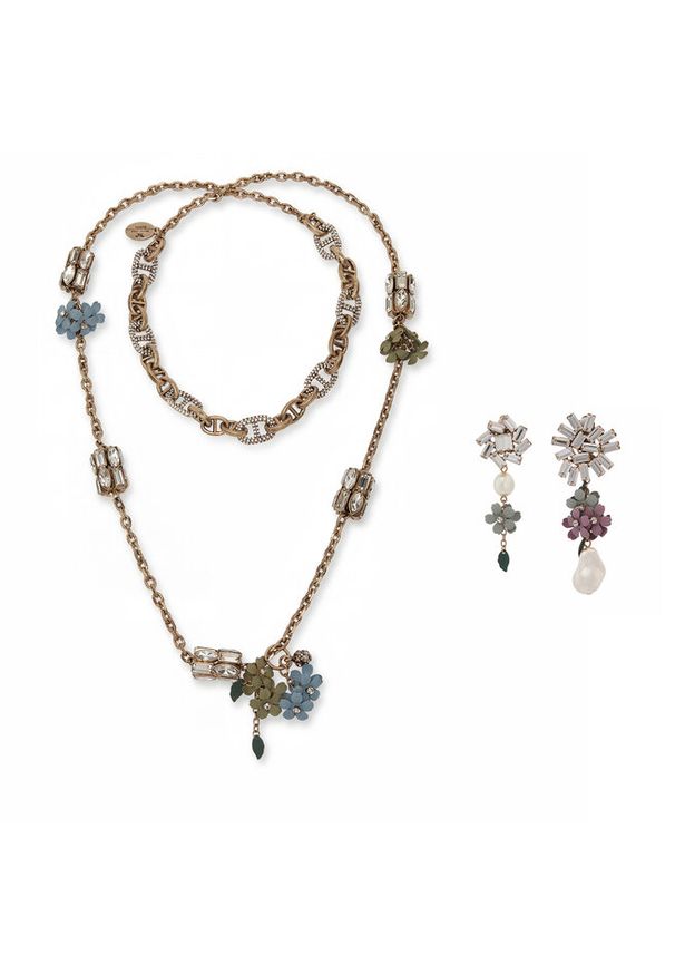 Zestaw naszyjnik i kolczyki Weekend Max Mara. Materiał: złote. Kolor: złoty