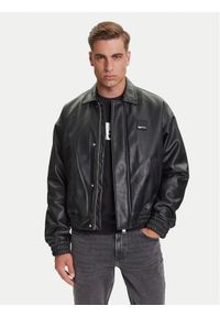 Karl Lagerfeld Jeans Kurtka z imitacji skóry A3M15035 Czarny Regular Fit. Kolor: czarny. Materiał: skóra #1